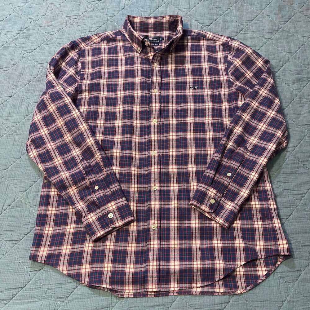 Vineyard Vines Classic Fit Tucker Plaid Shirt Large